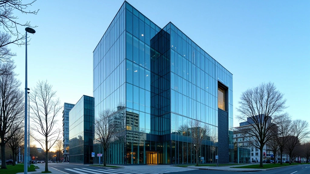 Europäische Zentralbank Gebäude in Frankfurt mit modernem Architekturedesign
