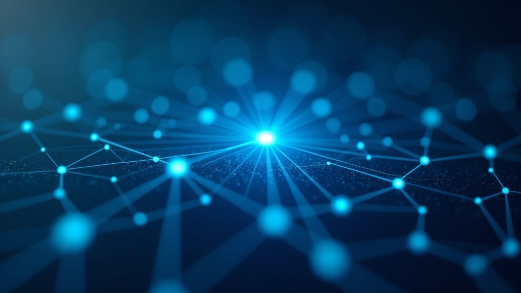 Computernetzwerk mit Finanzierungspunkten und verbundenen Datenlinien